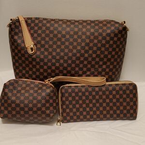 Chic Patterned Women's Shoulder Bag Set